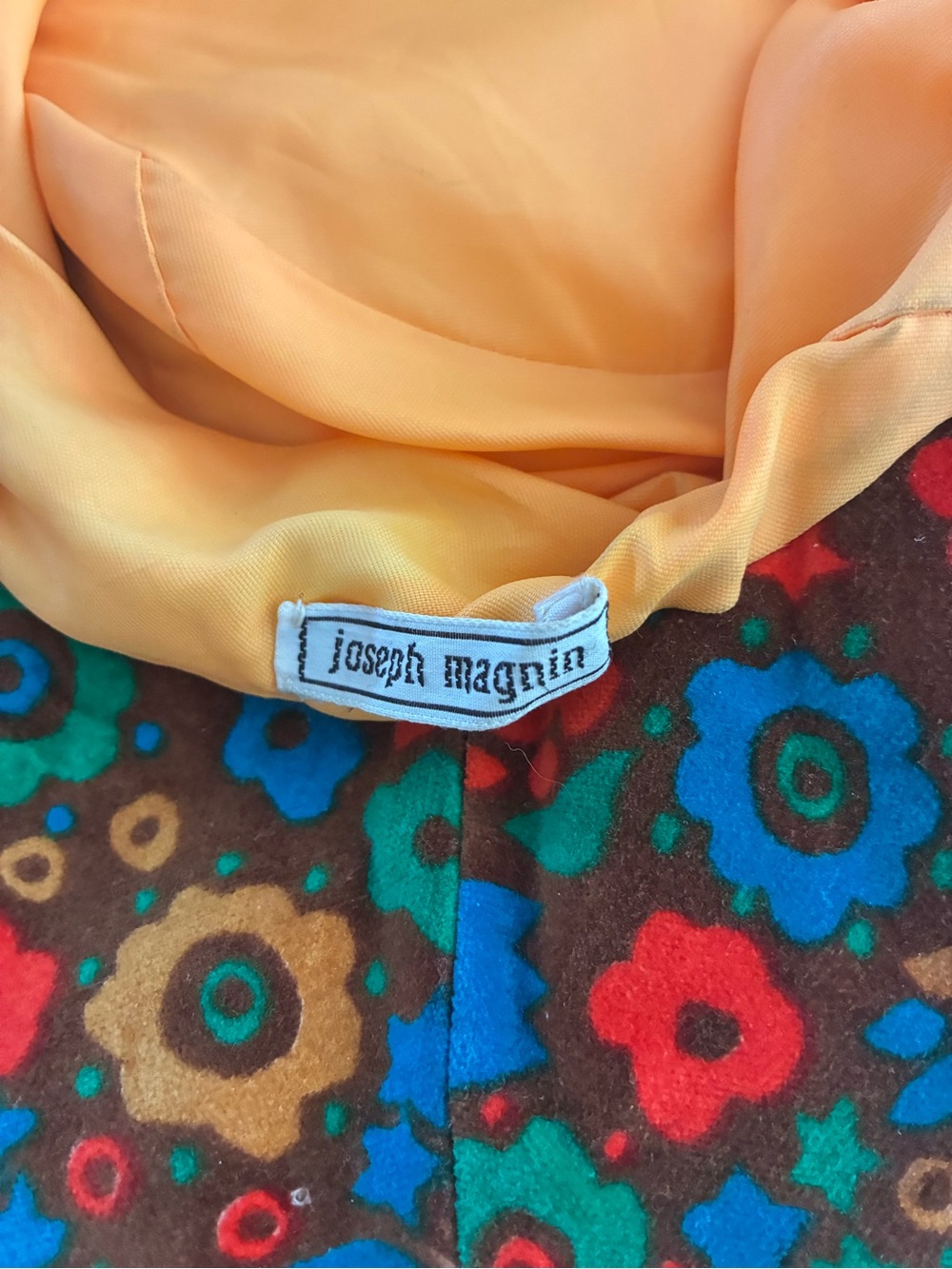 Vintage Joseph Mangin Flower Power Velvet Bucket Hat - Picture 6 of 7